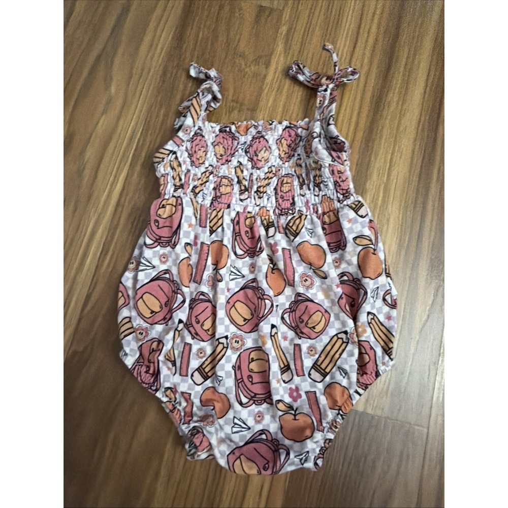 Dream Big Little Baby Girls 0-3 Months Romper Tank Outfit Bamboo